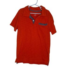 Cat & Jack Vibrant Orange Polo Shirt size 8
